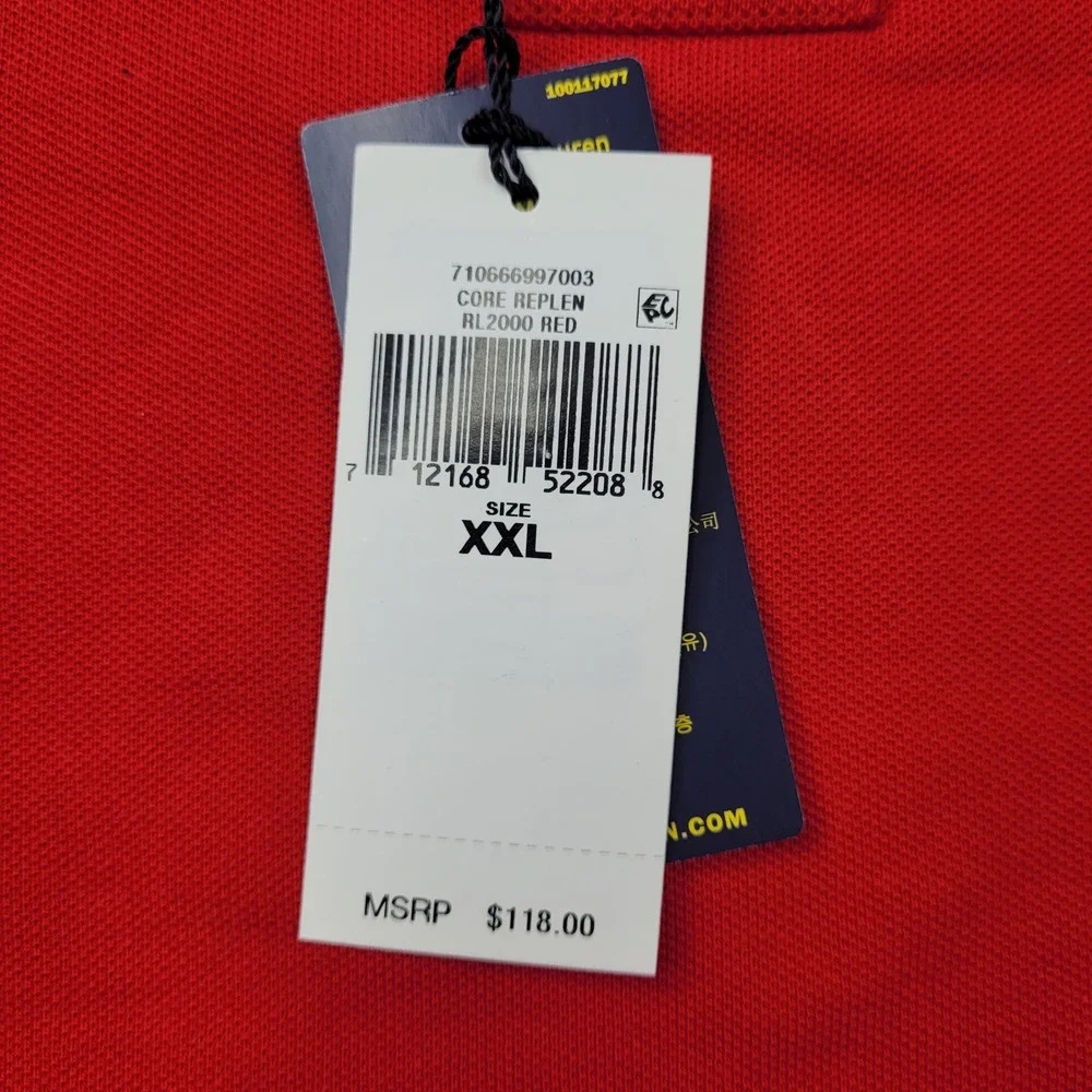 Polo Ralph Lauren Polo Shirt Mens XXL Red Classic Fit Short Sleeve Pique